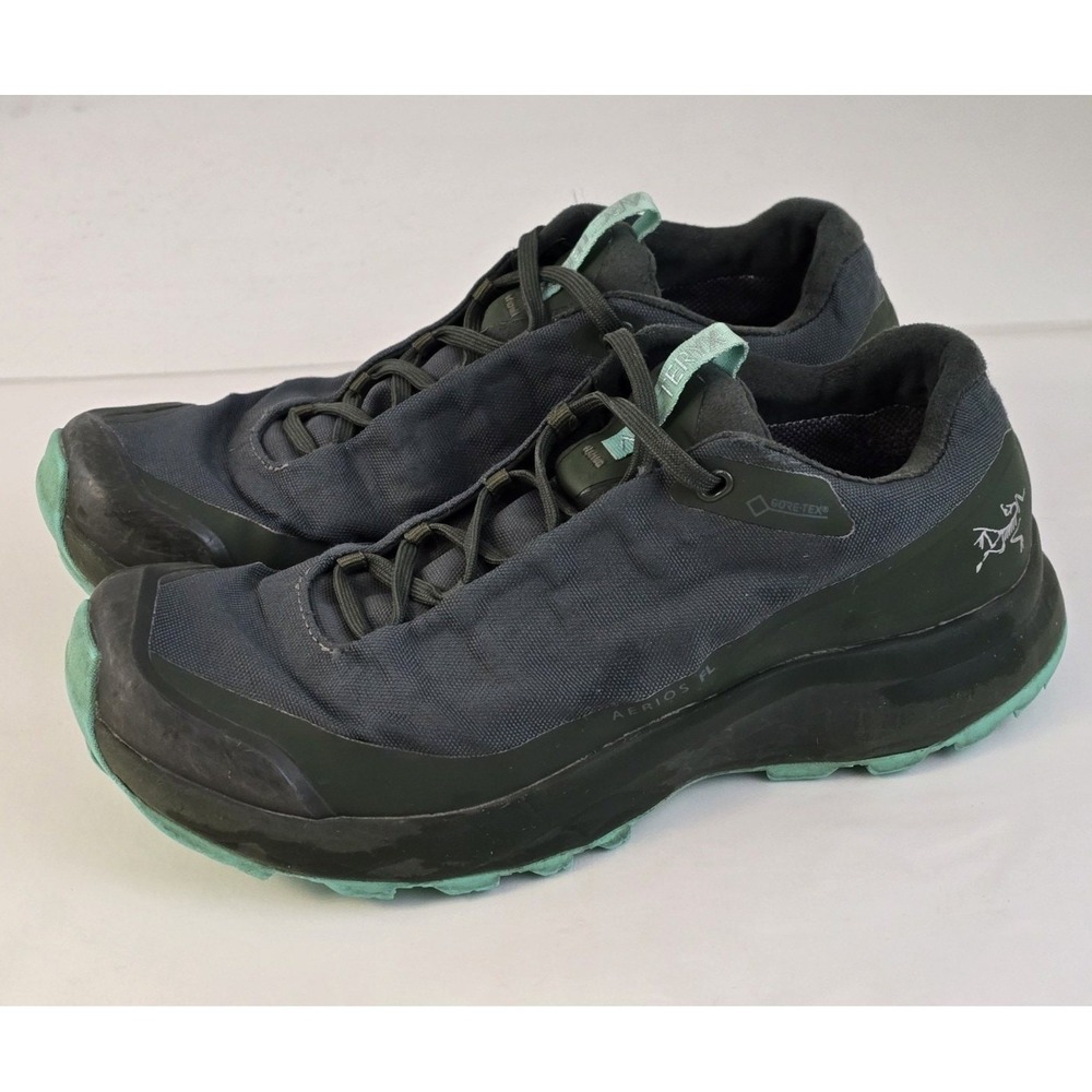 Arcteryx Aerios FL GTX Womens 6 Gore-Tex Hiking Shoes Dark Green Mint 072061